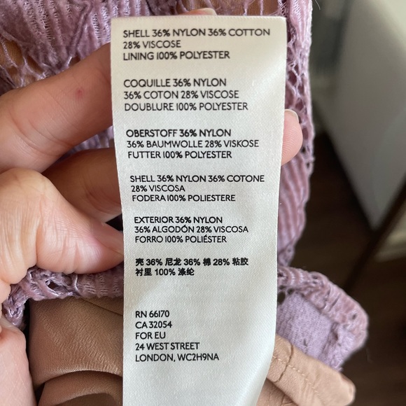 Free People blush colored lace mini dress. Size 6 - Picture 10 of 12